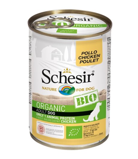 SCHESIR BIO CANE ADULT POLLO 400GR (lattina)