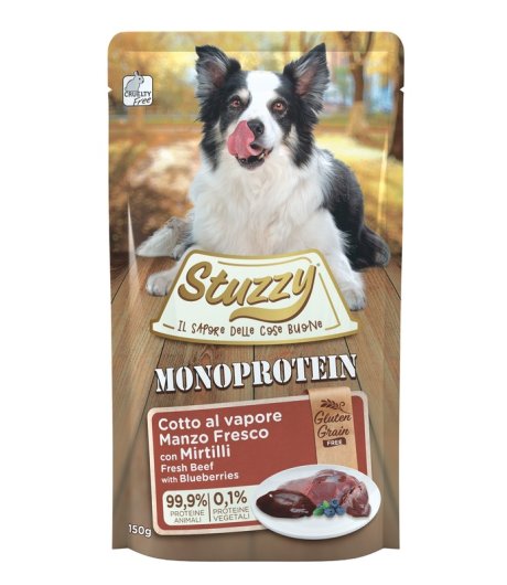 STUZZY CANE MONOPROTEICO MANZO MIRTILLO 150GR (bustina) STUZZY CANE MONOPROTEICO MANZO MIRTILLO 150GR (bustina)