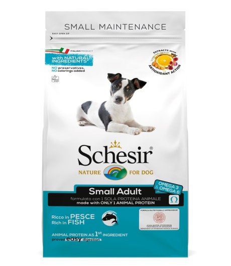 SCHESIR CANE MANTENIMENTO SMALL ADULT PESCE RISO 800GR SCHESIR CANE MANTENIMENTO SMALL ADULT PESCE RISO 800GR