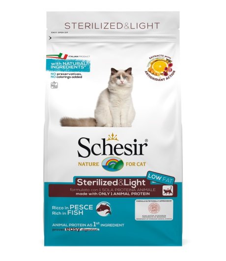 SCHESIR GATTO STERILIZED LIGHT LOW FAT PESCE 400GR SCHESIR GATTO STERILIZED LIGHT LOW FAT PESCE 400GR