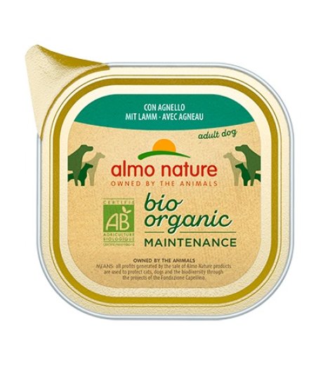 ALMO NATURE CANE BIO ORGANIC MAINTENANCE ADULT AGNELLO 100GR (vaschetta)