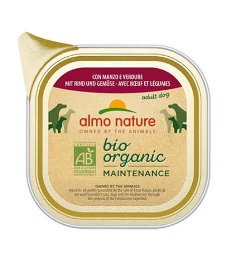 ALMO NATURE CANE BIO ORGANIC MAINTENANCE ADULT MANZO VERDURE 100GR (vaschetta)