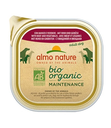 ALMO NATURE CANE BIO ORGANIC MAINTENANCE ADULT MANZO VERDURE 300GR (vaschetta)
