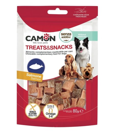 CAMON CANE SNACK TREATS CUBETTI SALMONE 80GR