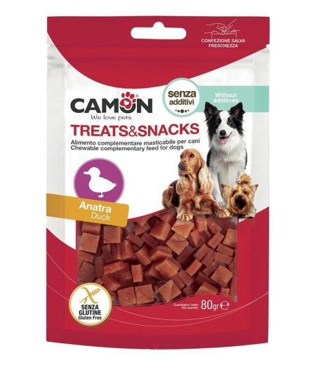 CAMON CANE SNACK TREATS CUBETTI ANATRA 80GR