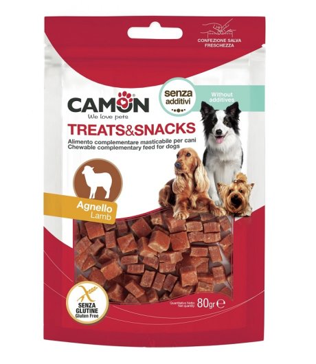 CAMON CANE SNACK TREATS CUBETTI AGNELLO 80GR (AE705)