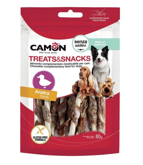 CAMON CANE SNACK TREATS STICKS ROLL ANATRA 80GR
