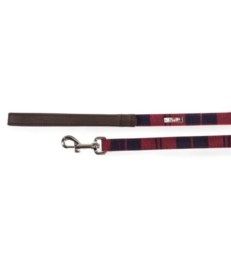 CAMON GUINZAGLIO TARTAN ROSSO 2x120CM