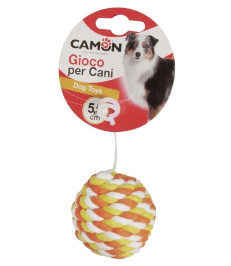 CAMON GIOCO PALLA INTRECCIATA COTONE SONAGLIO (L) 10CM CAD.