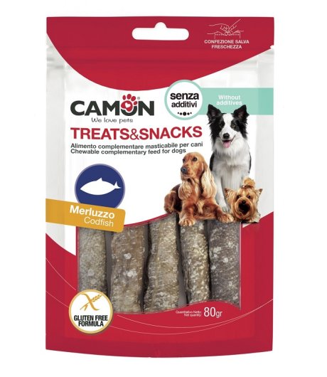 CAMON CANE SNACK TREATS STICKS MERLUZZO 80GR