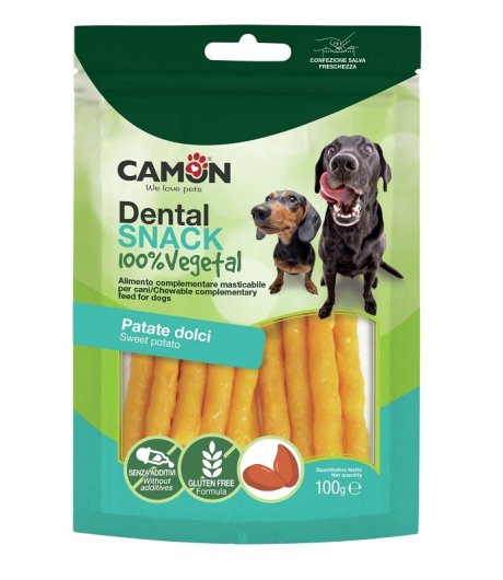 CAMON CANE SNACK VEGETAL DENTAL SNACK PATATE DOLCI 100GR CAMON CANE SNACK VEGETAL DENTAL SNACK PATATE DOLCI 100GR