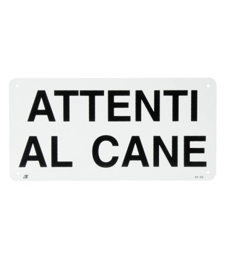 CAMON TARGA "ATTENTI AL CANE" 20x10CM CAD.