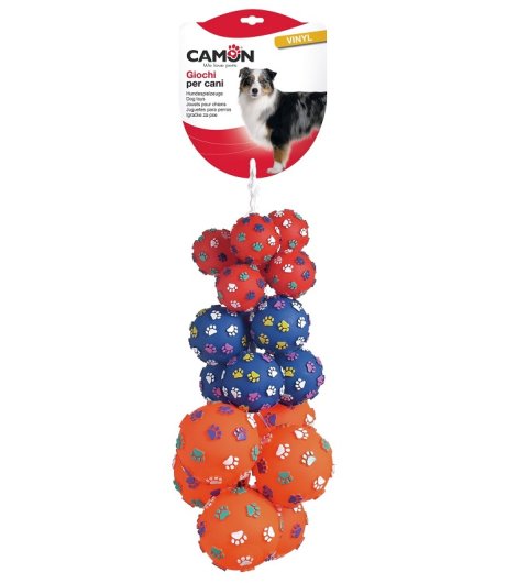 CAMON GIOCO PALLA VINILE ZAMPINE 3 MISURE 7CM/8,5CM/13CM CAD. CAMON GIOCO PALLA VINILE ZAMPINE 3 MISURE 7CM/8,5CM/13CM CAD.