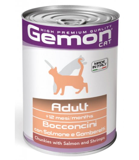 GEMON GATTO ADULT SALMONE GAMBERETTI 415GR (lattina)