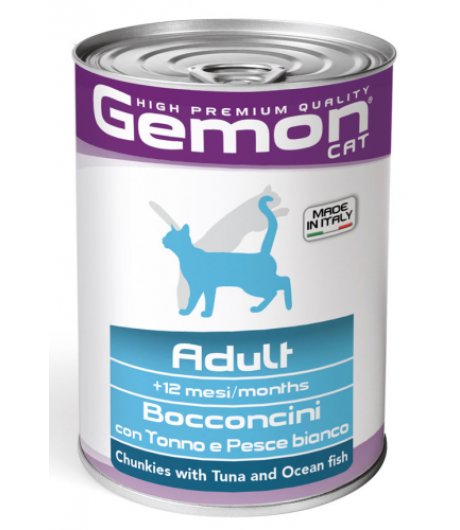 GEMON GATTO STERILISED TONNO PESCE BIANCO 415GR (lattina)