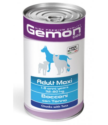 GEMON CANE BOCCONI MAXI ADULT TONNO 1,25KG (lattina)