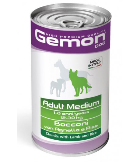 GEMON CANE BOCCONI MEDIUM ADULT AGNELLO 1,25KG (lattina)