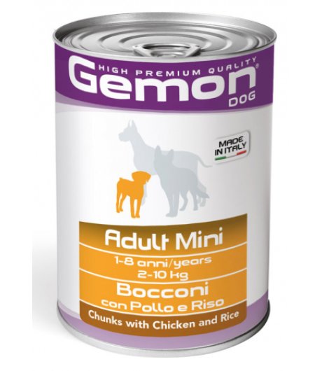 GEMON CANE BOCCONI MEDIUM ADULT POLLO RISO 415GR (lattina)