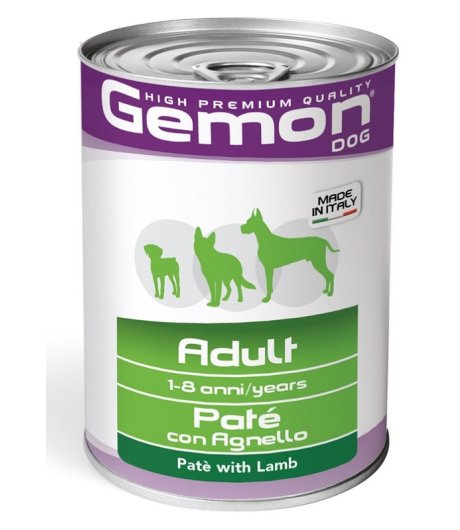 GEMON CANE ADULT PATE' AGNELLO 400GR (lattina)