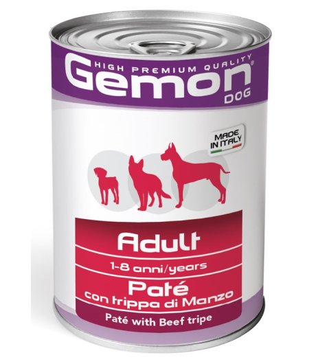 GEMON CANE ADULT PATE' TRIPPA MANZO 400GR (lattina)