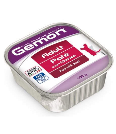 GEMON GATTO ADULT PATE' MANZO 400GR (lattina)