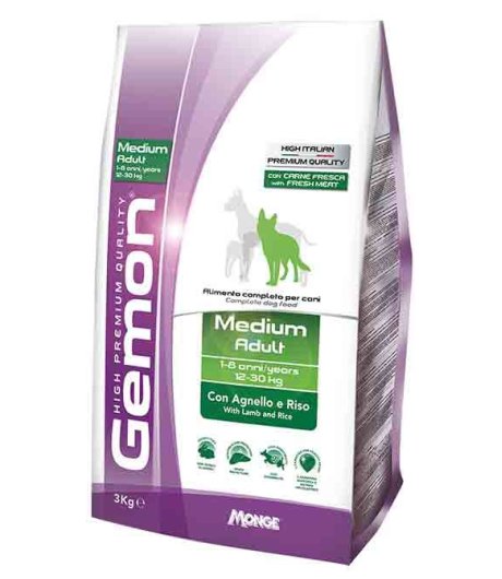 GEMON CANE MEDIUM ADULT AGNELLO 3KG