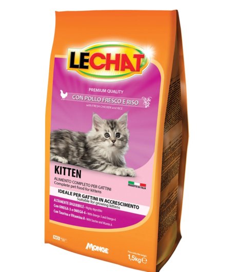 LECHAT GATTO KITTEN POLLO RISO 1,5KG