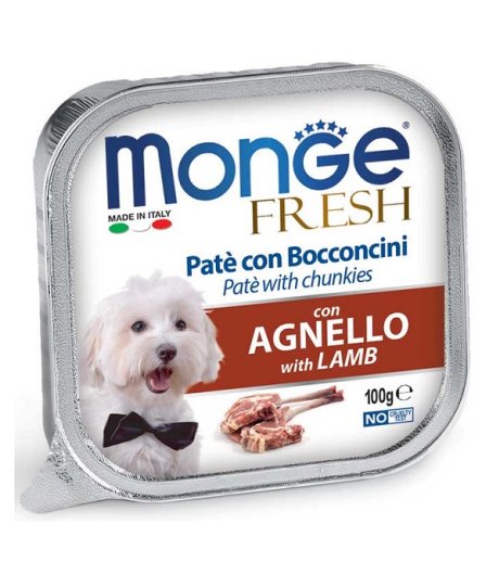 MONGE CANE FRESH PATE' AGNELLO 100GR (vaschetta) MONGE CANE FRESH PATE' AGNELLO 100GR (vaschetta)