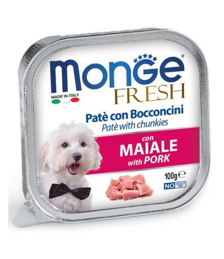MONGE CANE FRESH PATE' MAIALE 100GR (vaschetta) MONGE CANE FRESH PATE' MAIALE 100GR (vaschetta)