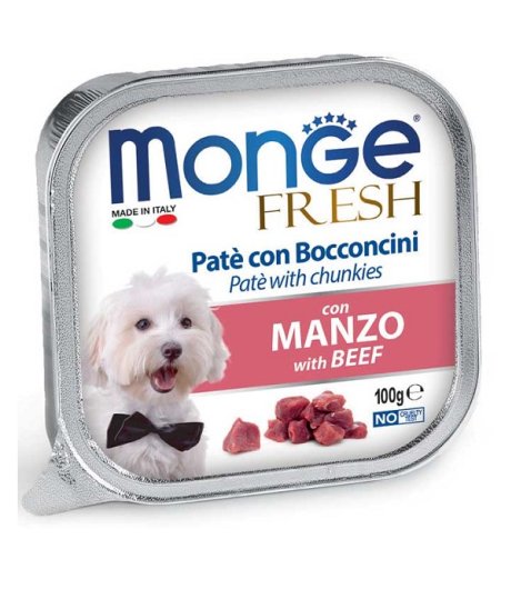MONGE CANE FRESH PATE' MANZO 100GR (vaschetta) MONGE CANE FRESH PATE' MANZO 100GR (vaschetta)