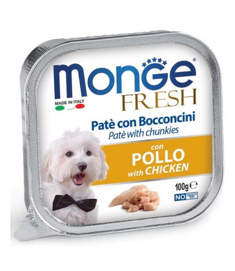 MONGE CANE FRESH PATE' POLLO 100GR (vaschetta)