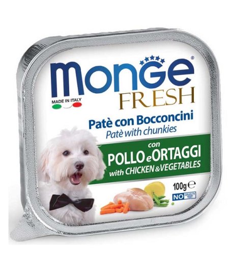 MONGE CANE FRESH PATE' POLLO ORTAGGI 100GR (vaschetta)