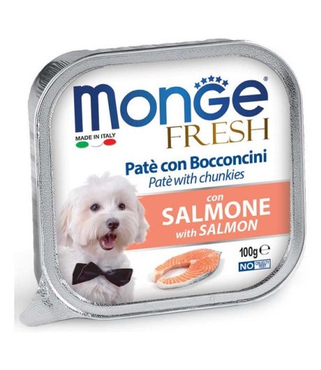 MONGE CANE FRESH PATE' SALMONE 100GR (vaschetta)