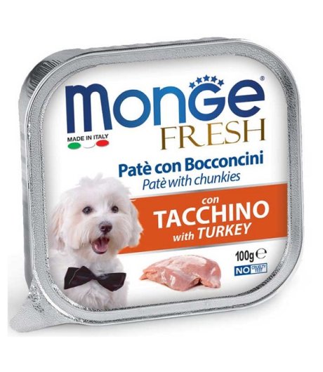 MONGE CANE FRESH PATE' TACCHINO 100GR (vaschetta)