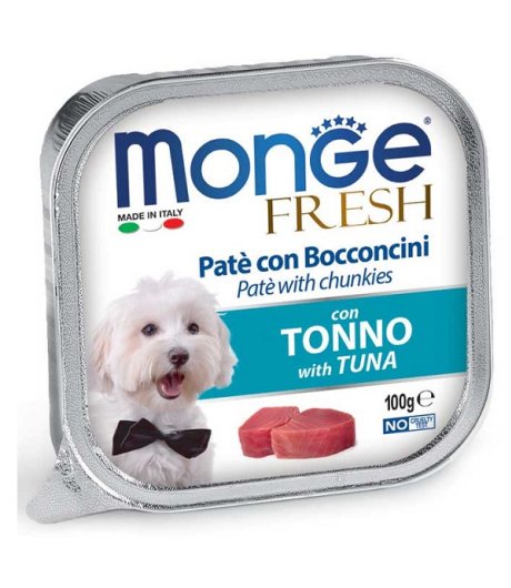 MONGE CANE FRESH PATE' TONNO 100GR (vaschetta)