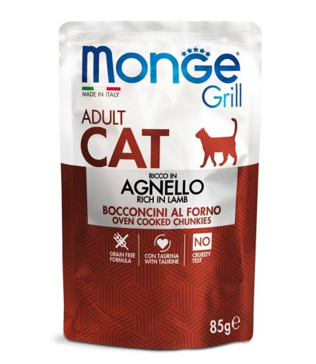 MONGE GATTO GRILL ADULT AGNELLO 85GR (bustina)