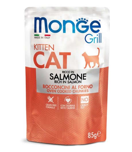 MONGE GATTO GRILL KITTEN SALMONE 85GR (bustina)