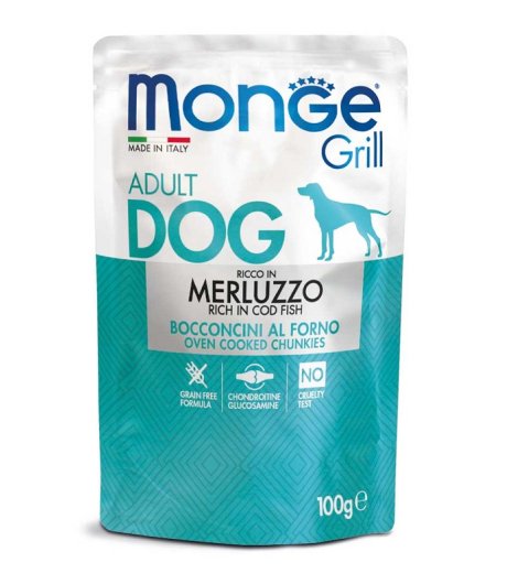 MONGE CANE GRILL MERLUZZO 100GR (bustina)