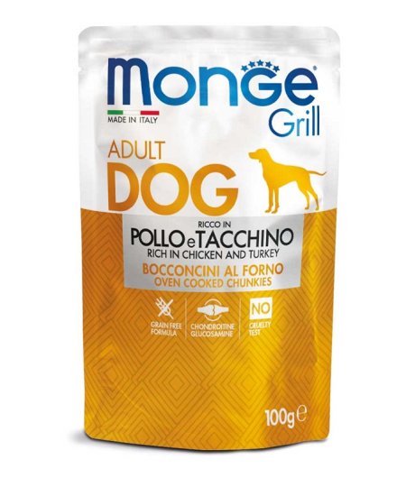 MONGE CANE GRILL POLLO TACCHINO 100GR (bustina)