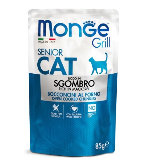 MONGE GATTO GRILL SENIOR SGOMBRO 85GR (bustina)