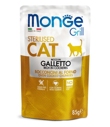 MONGE GATTO GRILL STERILISED GALLETTO 85GR (bustina)