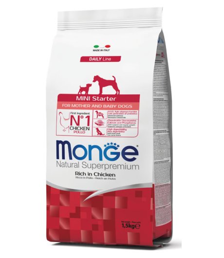MONGE CANE DAILY MINI STARTER MOTHER & BABY POLLO 1,5KG MONGE CANE DAILY MINI STARTER MOTHER & BABY POLLO 1,5KG