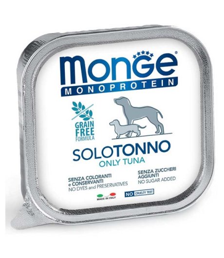 MONGE CANE MONOPROTEICO SOLO TONNO 150GR (vaschetta)