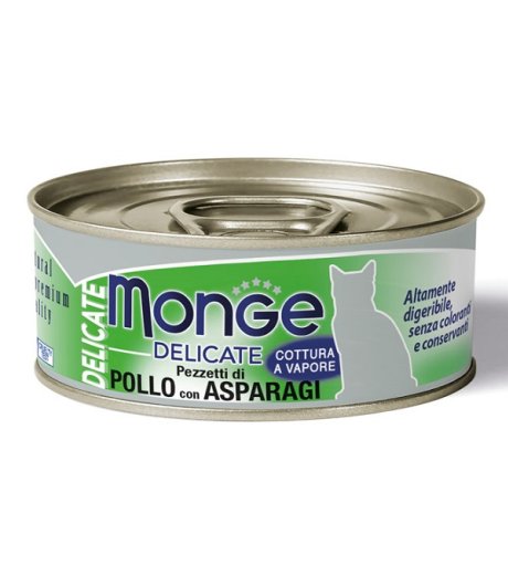 MONGE GATTO DELICATE POLLO ASPARAGI 80GR (lattina)