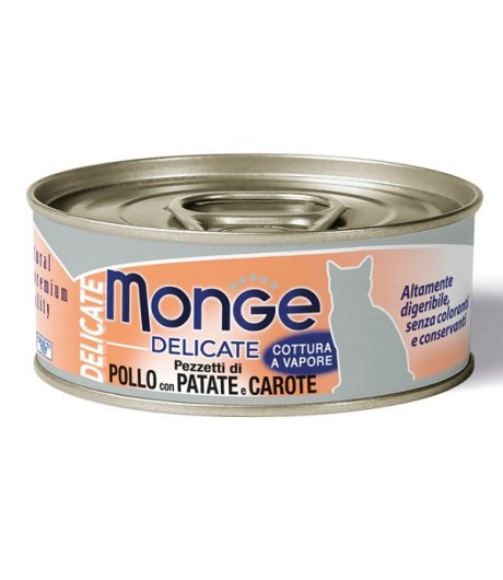 MONGE GATTO DELICATE POLLO PATATE CAROTE 80GR (lattina)