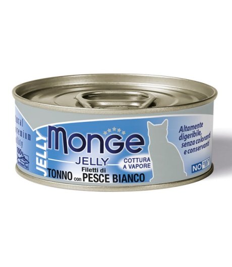 MONGE GATTO JELLY TONNO PESCE BIANCO 80GR (lattina)