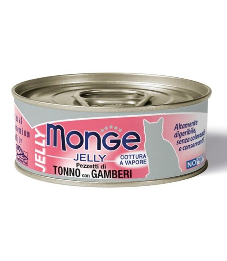 MONGE GATTO JELLY TONNO GAMBERETTI 80GR (lattina)