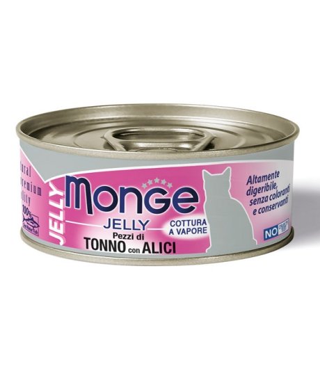 MONGE GATTO JELLY TONNO ALICI 80GR (lattina)
