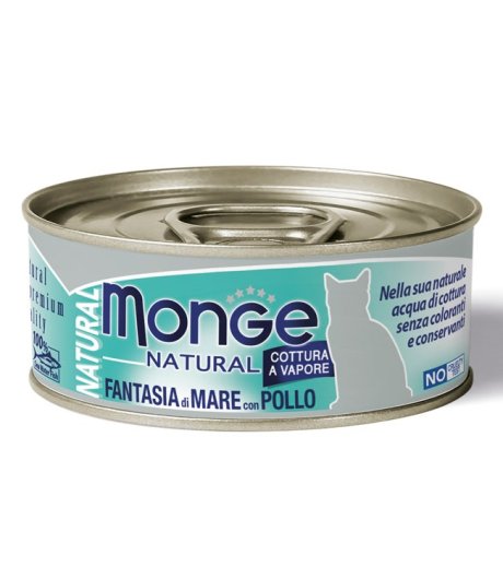 MONGE GATTO NATURAL FANTASIA DI MARE E POLLO 80GR (lattina)