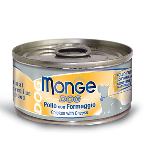 MONGE CANE NATURAL POLLO FORMAGGIO 95GR (lattina)